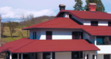 Rote Dacheindeckung von Gerard